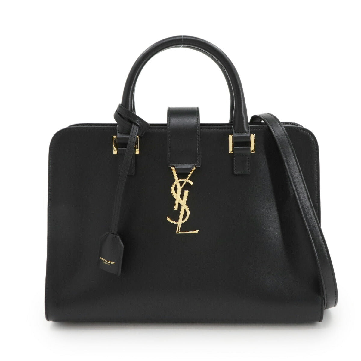 Cabas S Hand Shoulder Bag Leather Black 472469