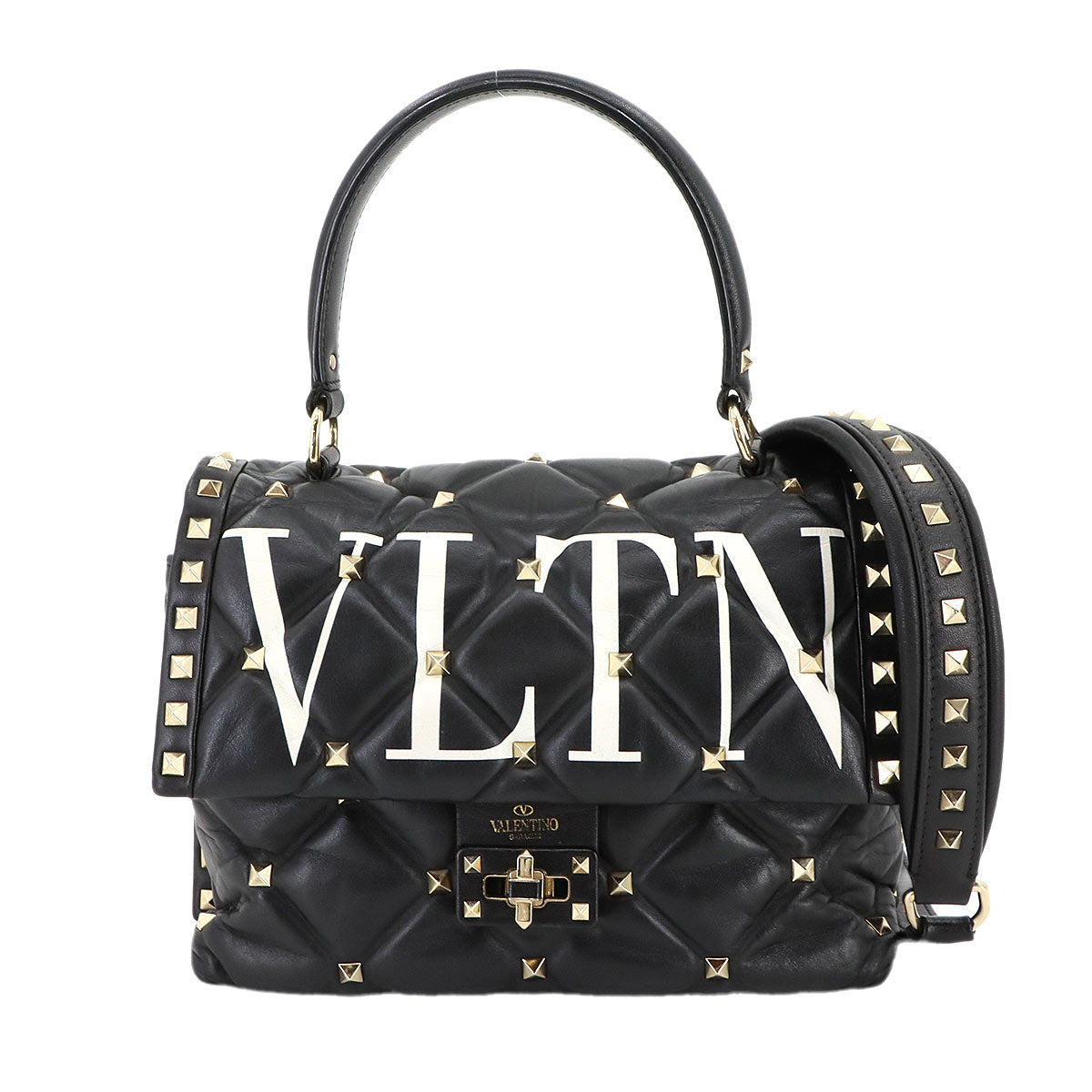 Candy Studs VLTN 2way Hand Shoulder Bag Leather