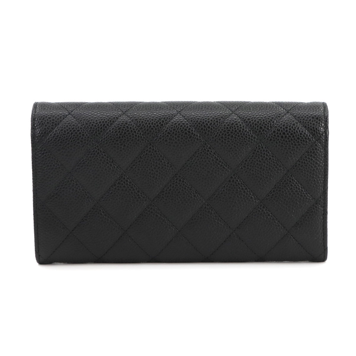 Matelasse Long Wallet Leather Black A50096 Purse