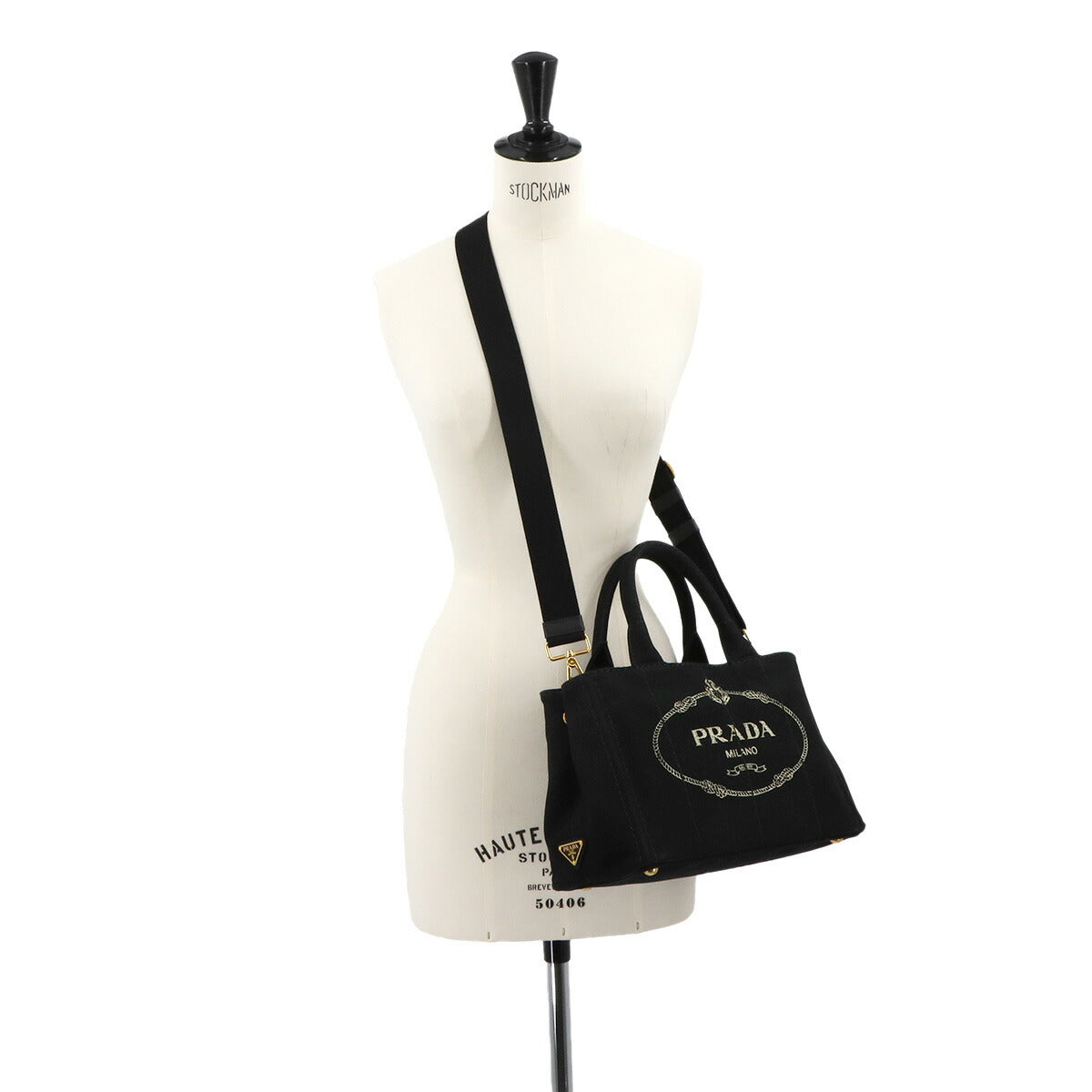 Canapa Mini 2way Hand Shoulder Bag Canvas Black 1BG439 Purse