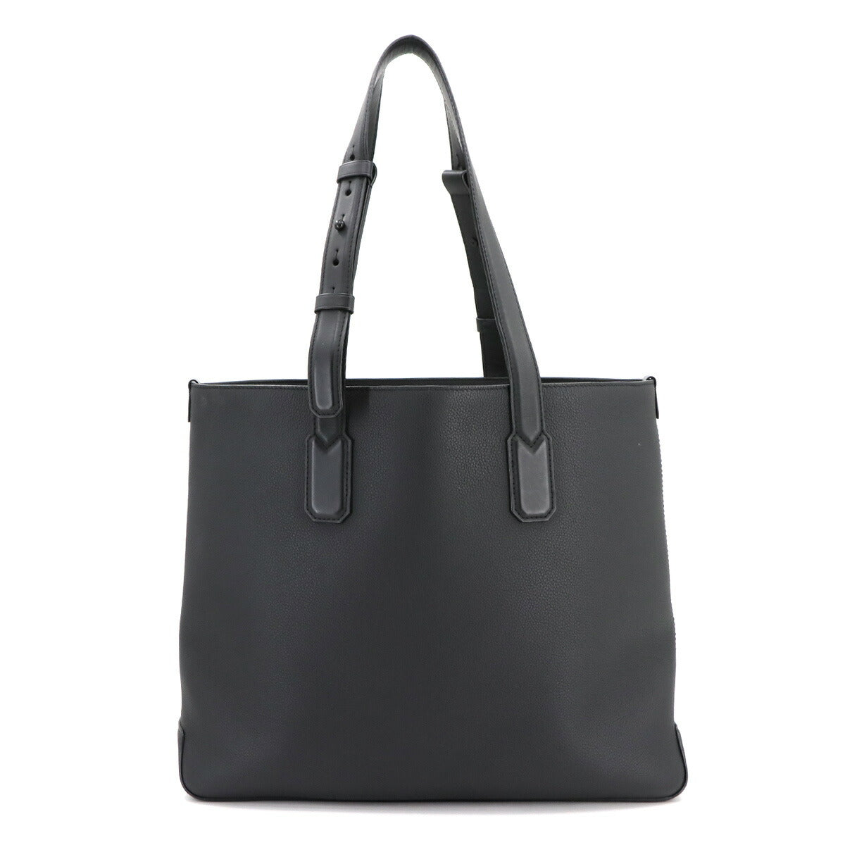 Aerogram Fast Line Tote Bag Leather Black M22481 Purse