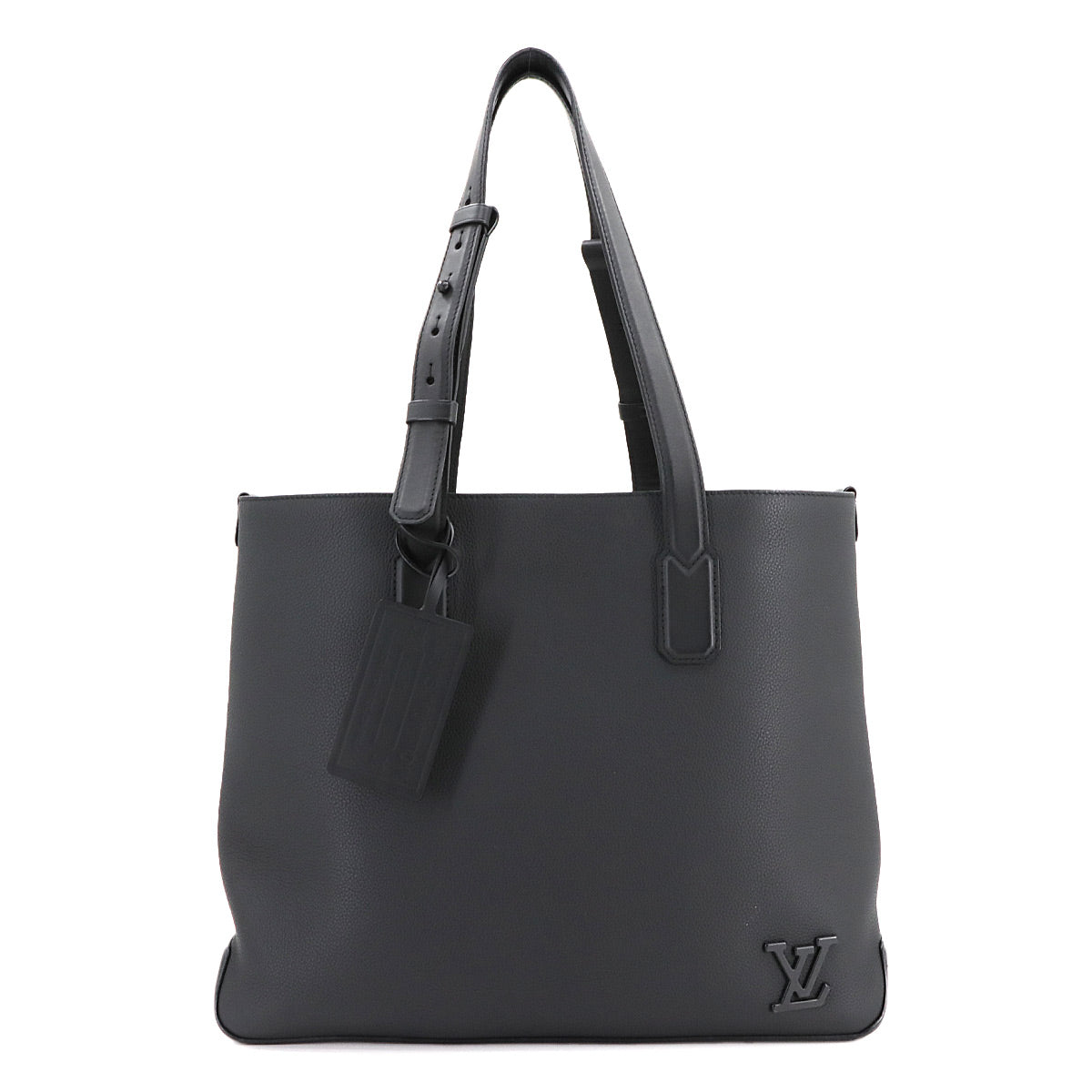 Aerogram Fast Line Tote Bag Leather Black M22481 Purse