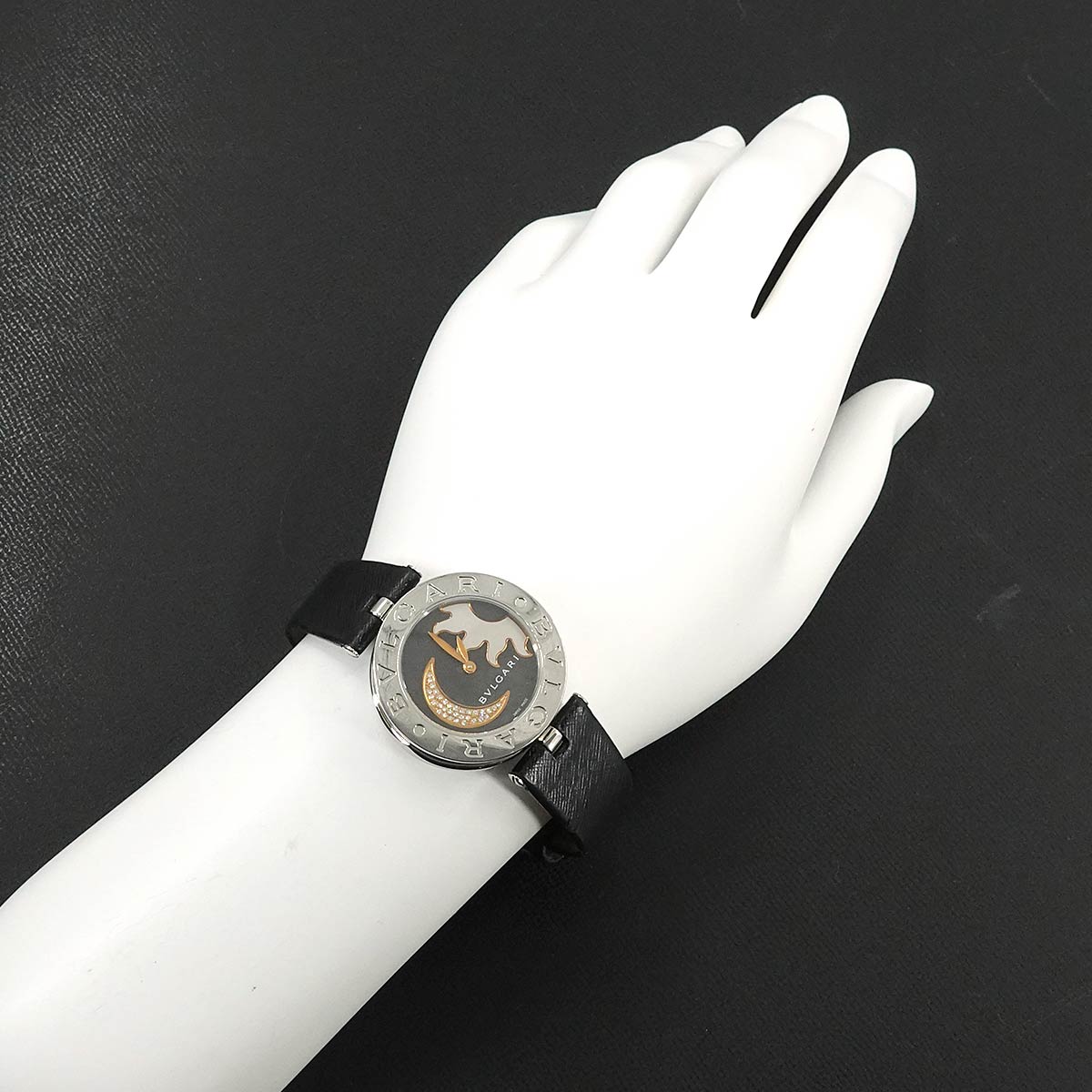 B-zero1 Sun & Moon BZ30S Diamond Black Dial Ladies