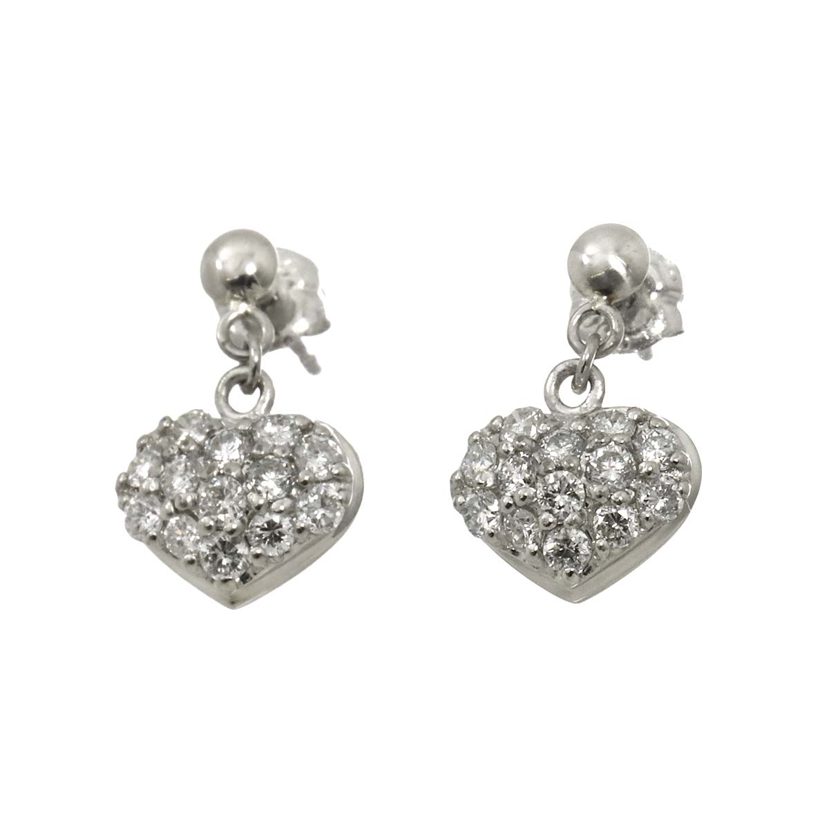 Diamond Earrings Pierced Pt Platinum