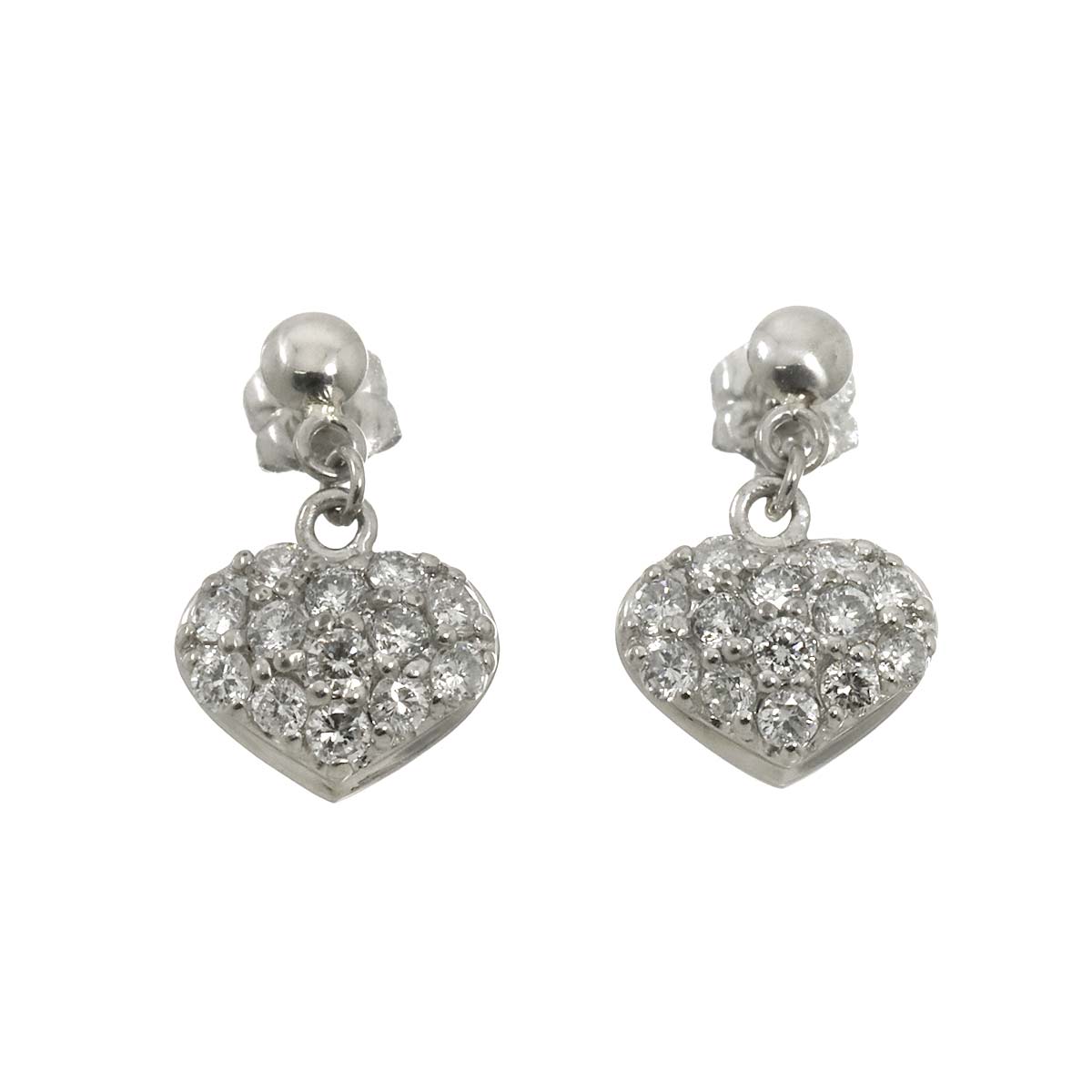 Diamond Earrings Pierced Pt Platinum