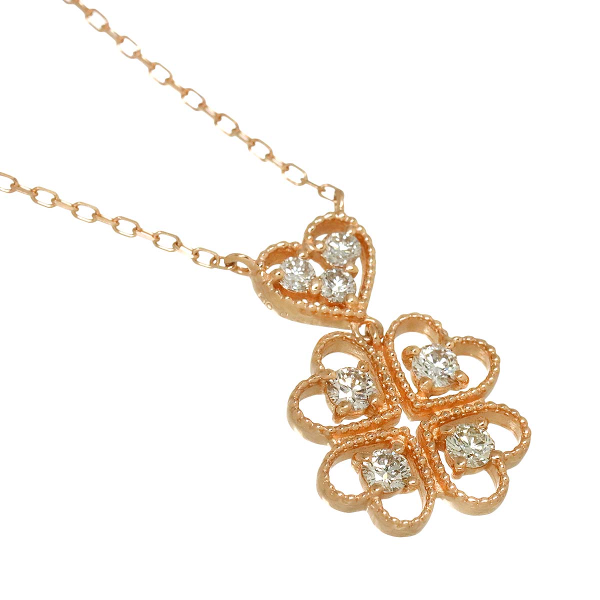 Diamond 0.29ct Necklace 10K Pink Gold 416