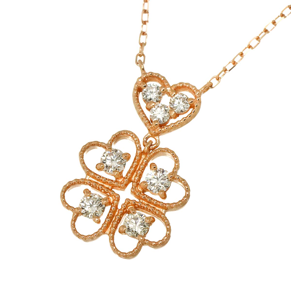 Diamond 0.29ct Necklace 10K Pink Gold 416