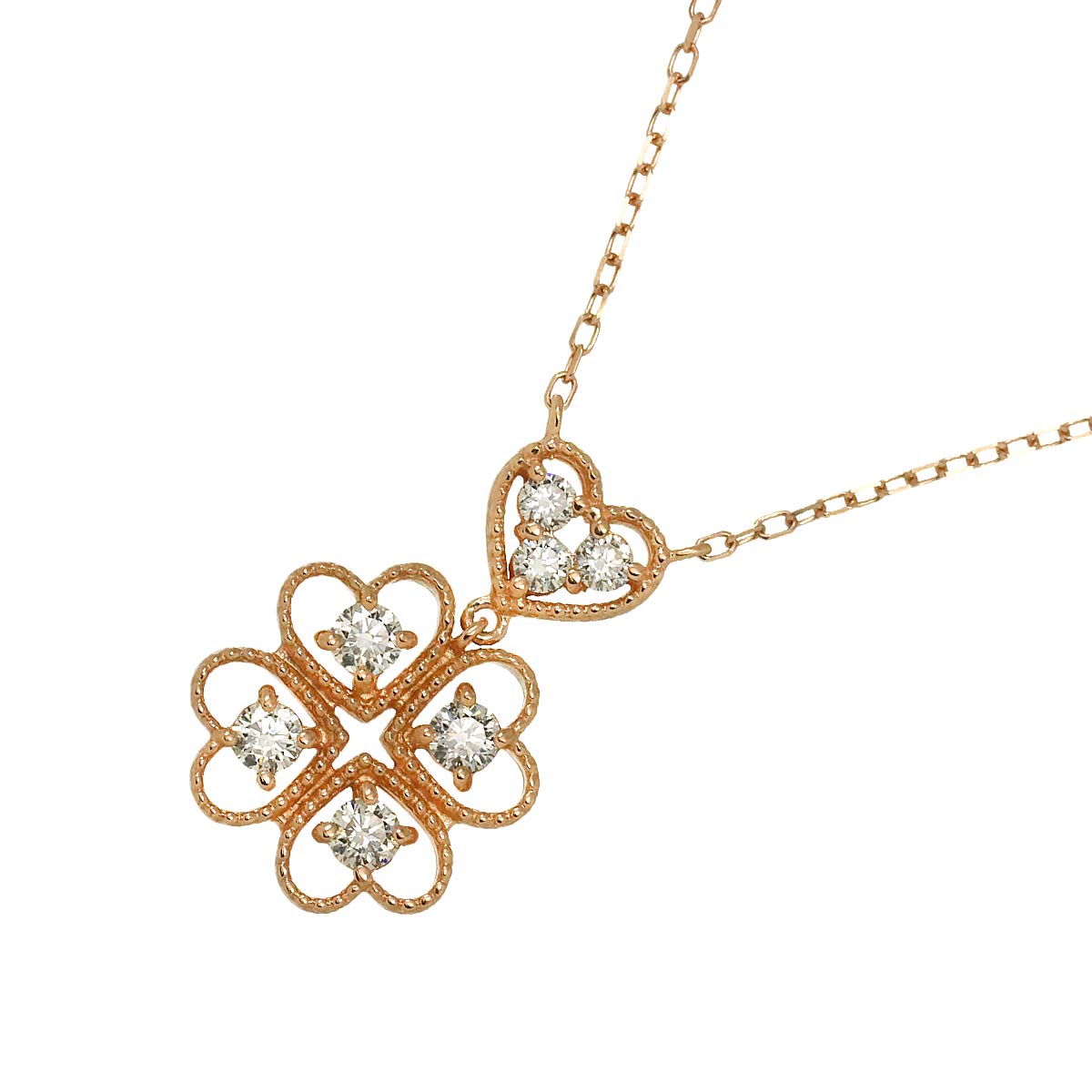 Diamond 0.29ct Necklace 10K Pink Gold 416