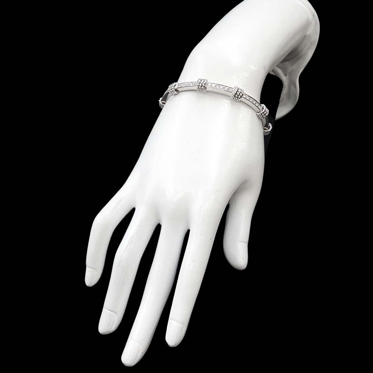 Diamond 0.87ct Bracelet 18K White Gold 750