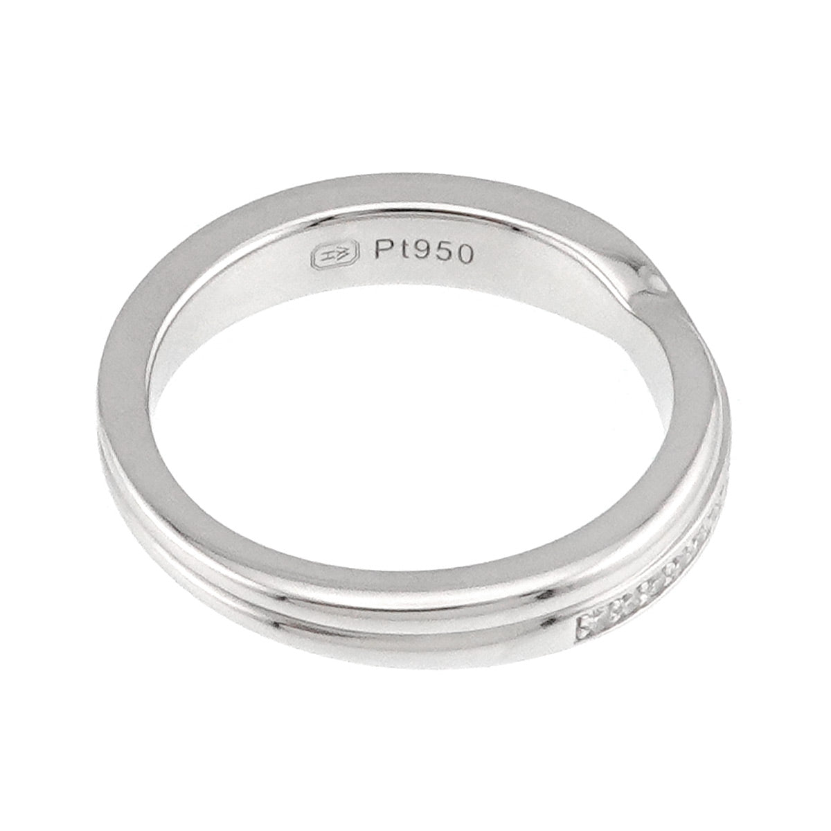 Diamond Ring Pt Platinum size4.5(US)