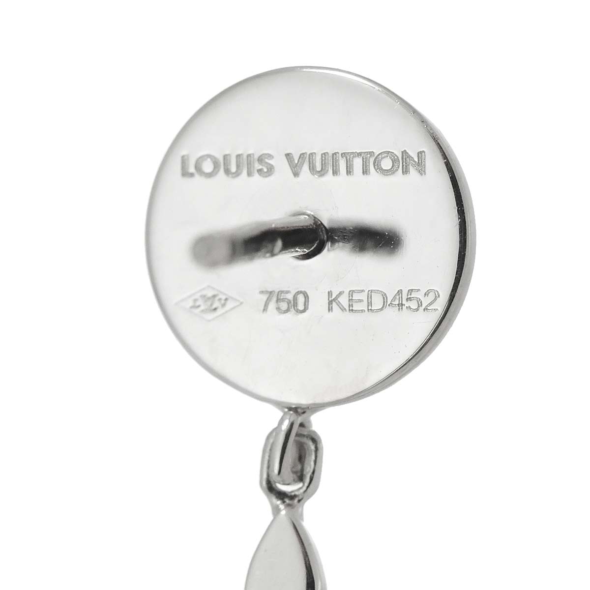 Freshwater cultured pearl Earring Pierced 18K WG 750