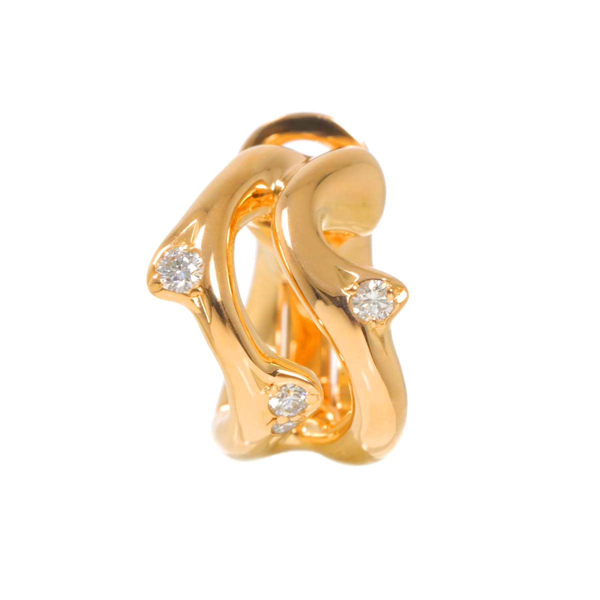 Diamond Earring Clip-on 18K PG 750 One Piece only