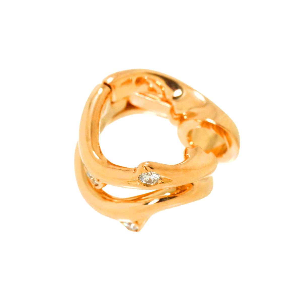 Diamond Earring Clip-on 18K PG 750 One Piece only