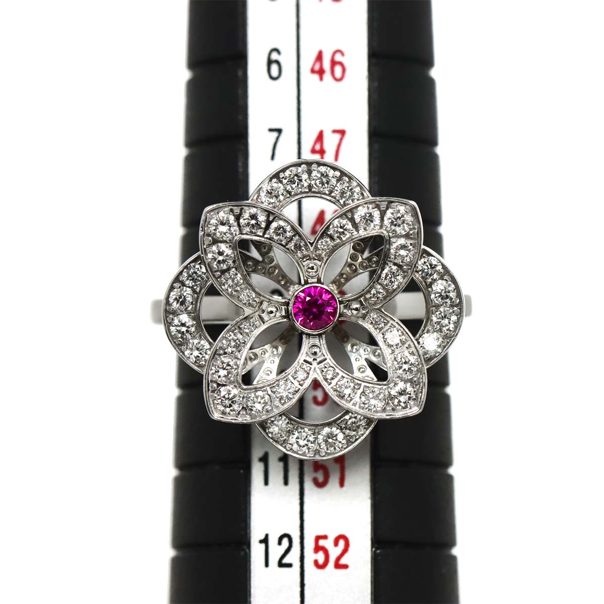 Berg Sapphire Diamond Ring 18K WG 750 size49 4.75-5(US)