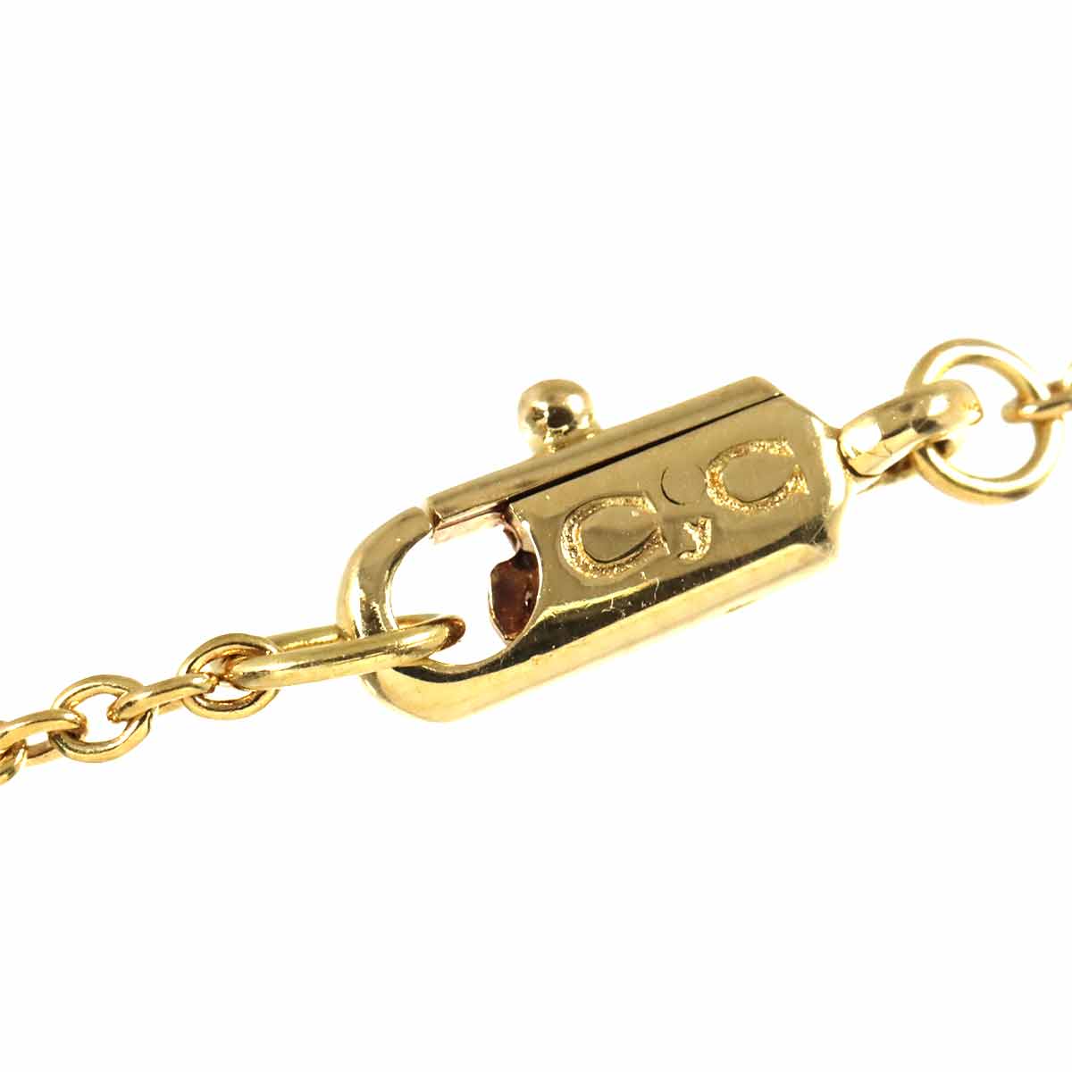 Garnet Diamond Necklace 18K YG 750