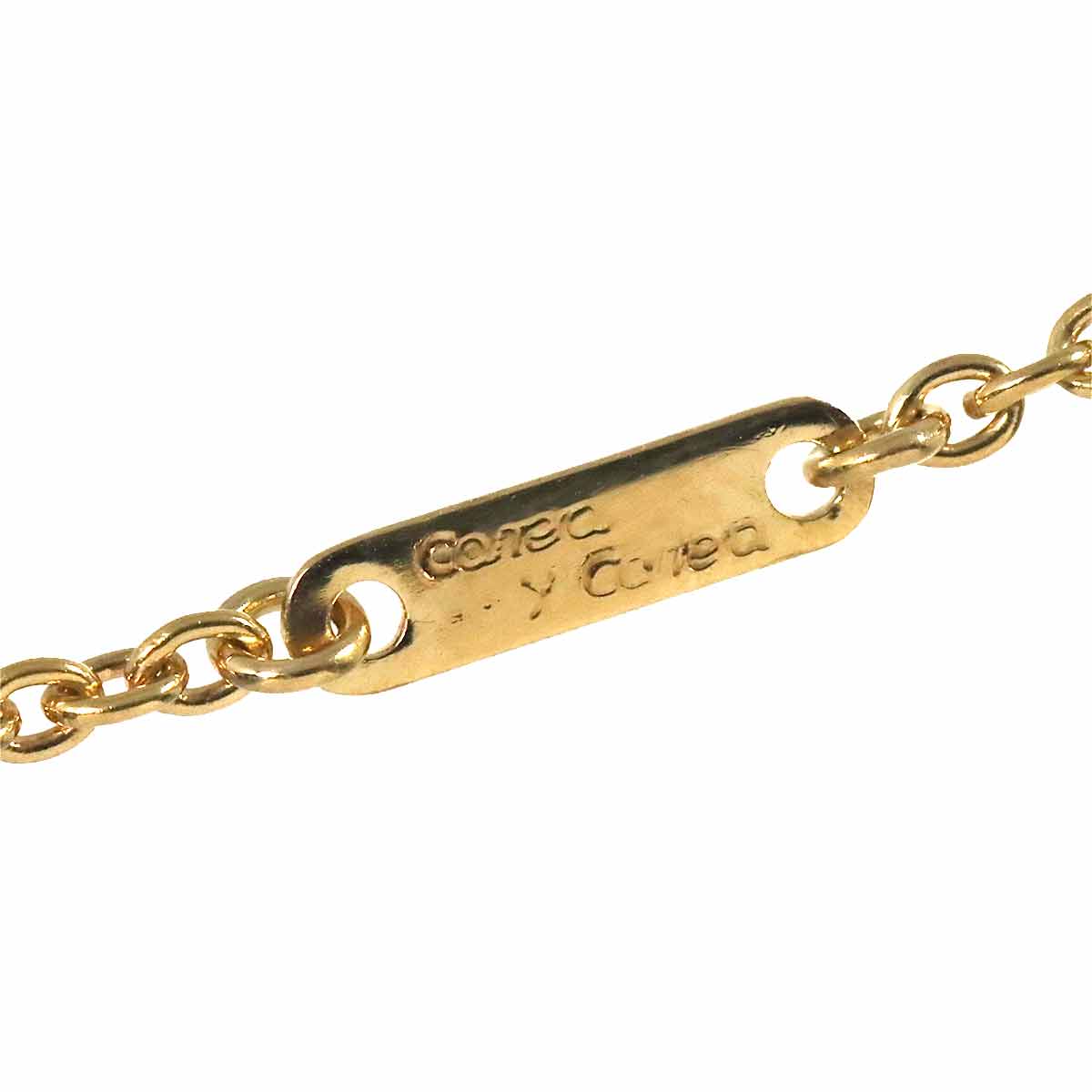 Garnet Diamond Necklace 18K YG 750