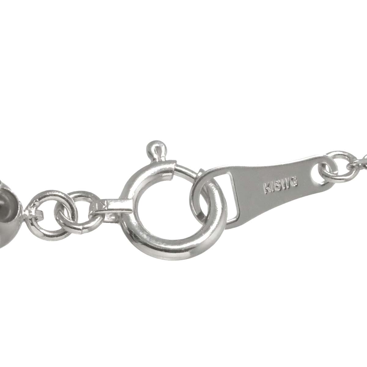 Akoya Pearl 5.4-3.8mm Diamond 0.03ct Necklace 18K WG 750