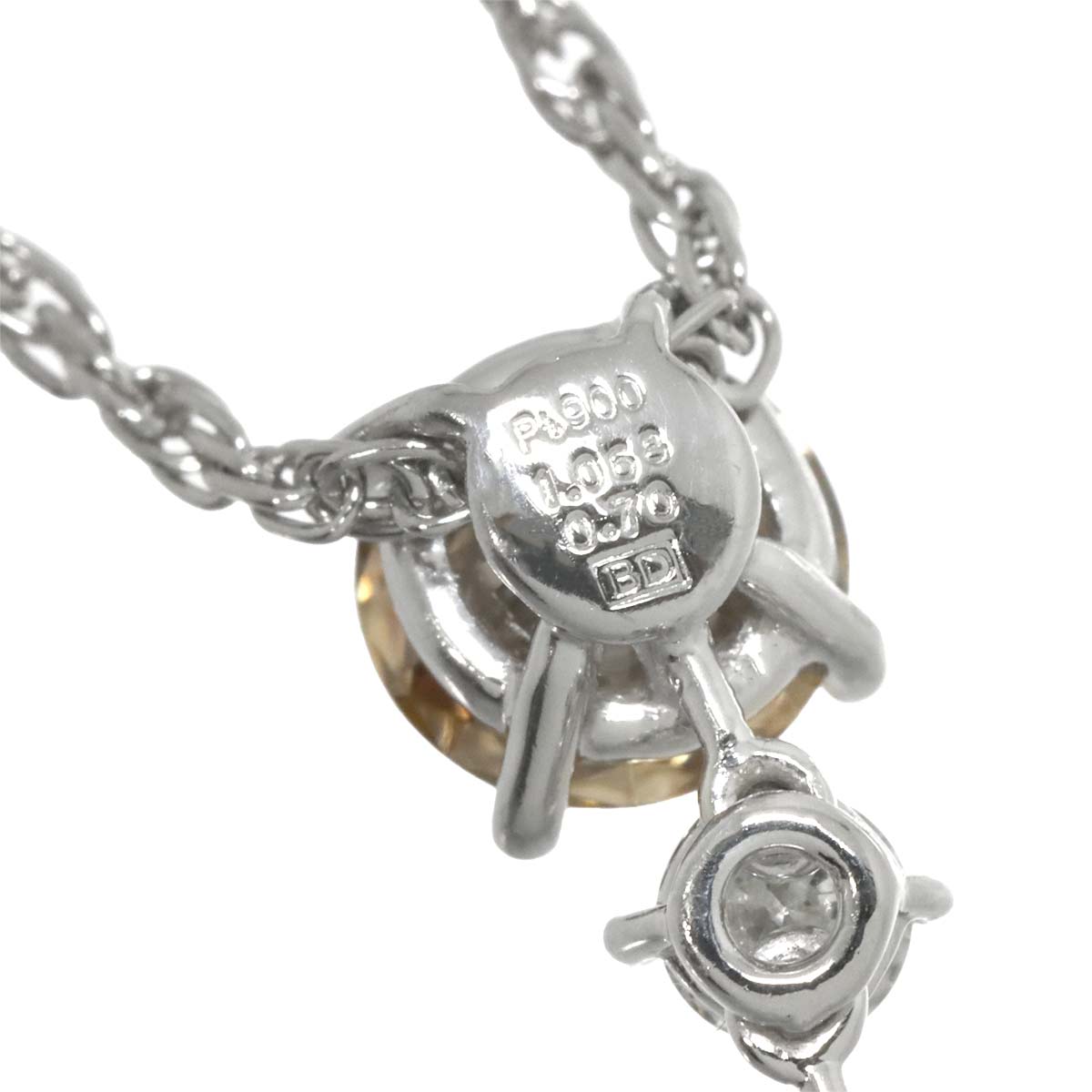 BrownDiamond 1.068ct Diamond 0.70ct Necklace Pt