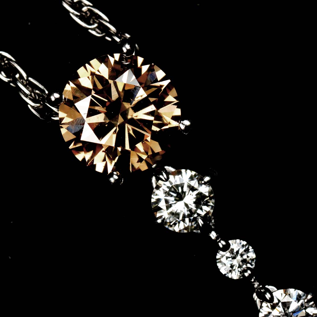 BrownDiamond 1.068ct Diamond 0.70ct Necklace Pt