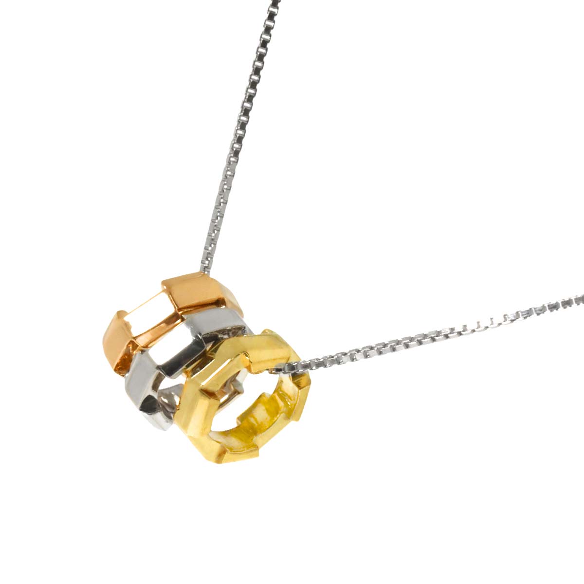 Link to Love Necklace 18K WG YG PG 750