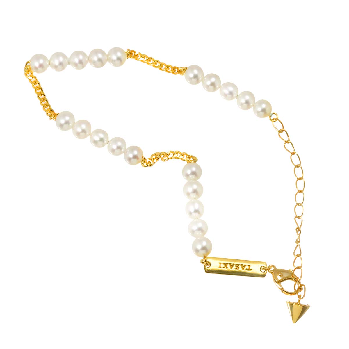 Freshwater cultured pearl 5.0-4.6mm Bracelet 18K YG 750