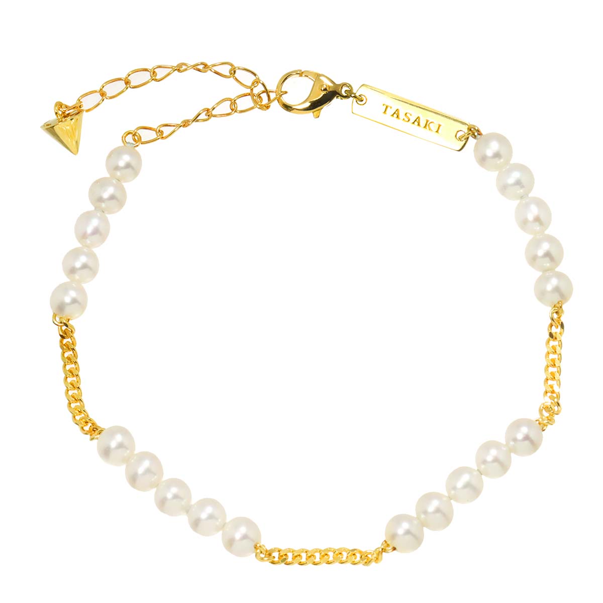 Freshwater cultured pearl 5.0-4.6mm Bracelet 18K YG 750