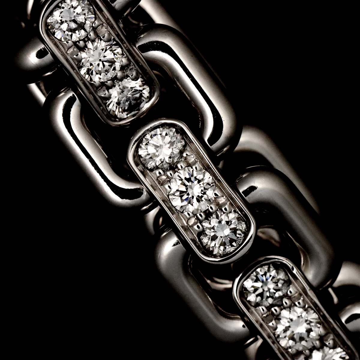 LOUIS VUITTON Petit Bague Diamond Ring 18K WG 750 size49 4.75-5(US)