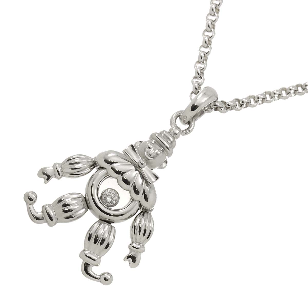 Happy Diamond clown Necklace 18K WG 750