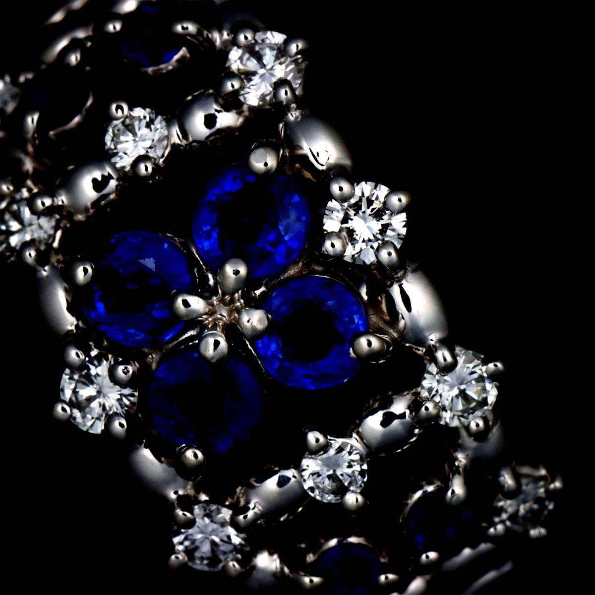 Sapphire 0.27ct Diamond Ring Platinum size5.5-5.75(US)