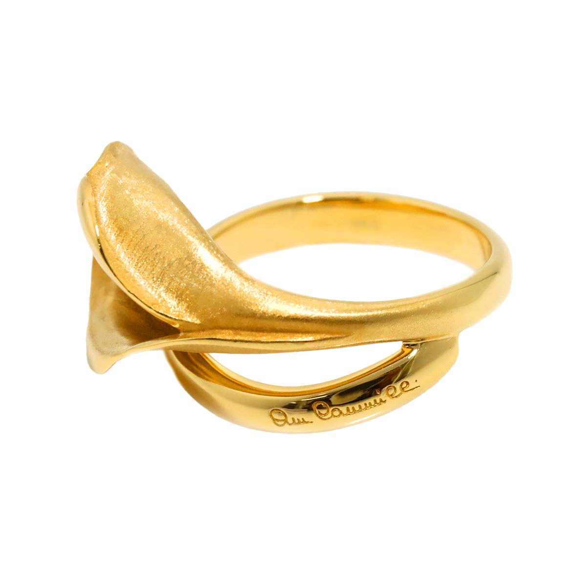 Diamond Ring 18K YG 750 Size6.5-6.75(US)