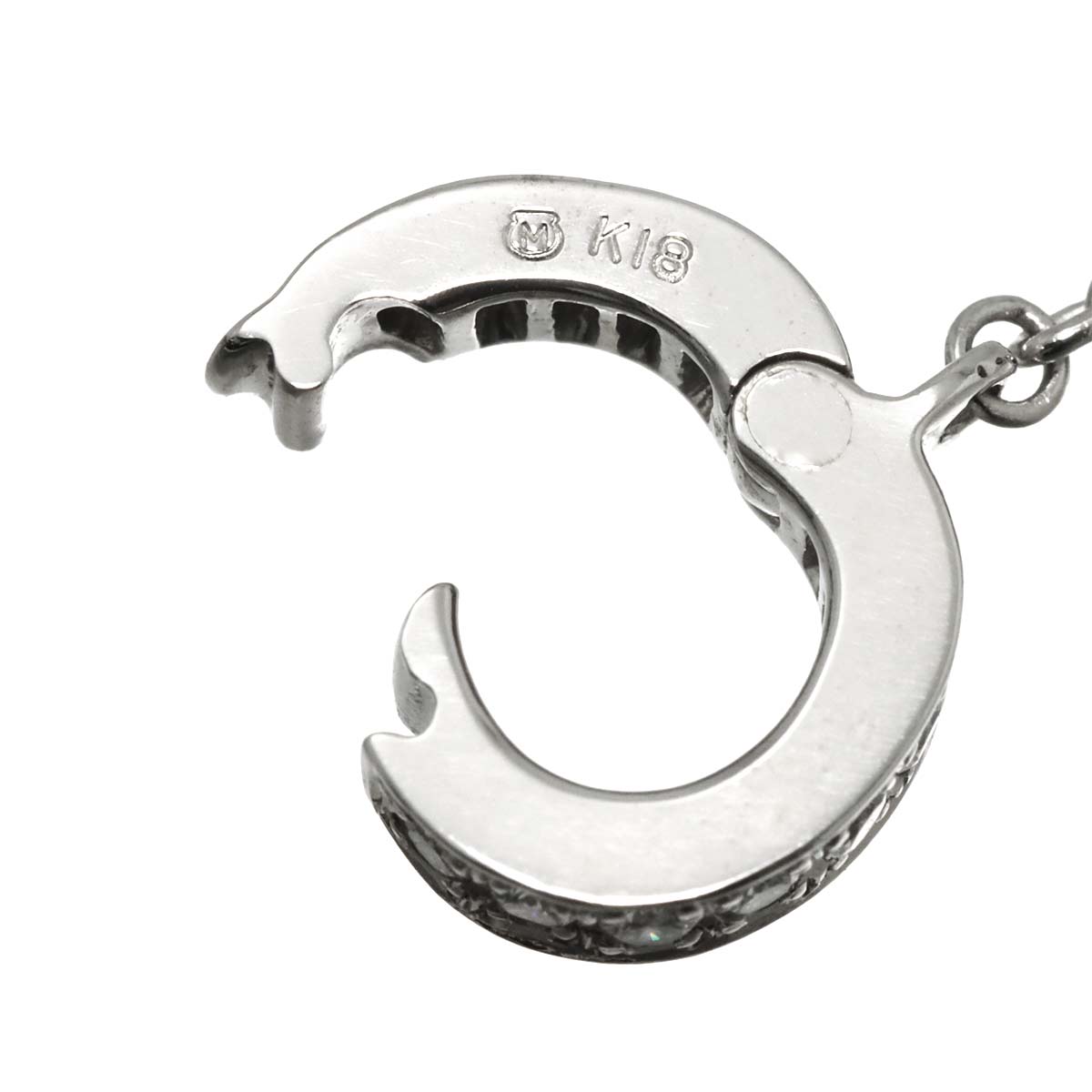 Black Pearl 9.4-9.3mm Diamond Necklace 18K WG 750