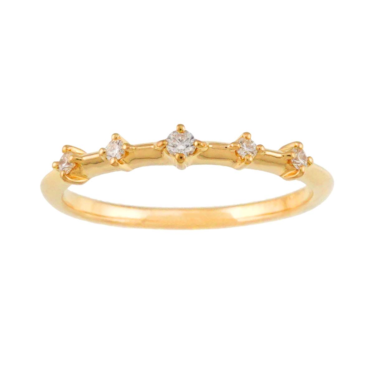 Diamond 0.06ct Ring 18K YG 750 Size5.5-5.75(US)