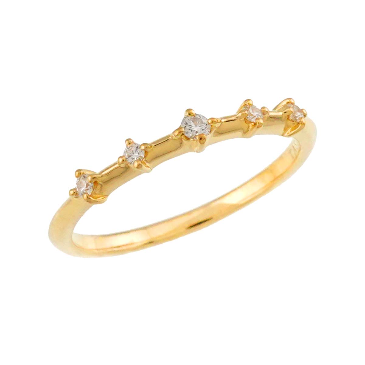 Diamond 0.06ct Ring 18K YG 750 Size5.5-5.75(US)