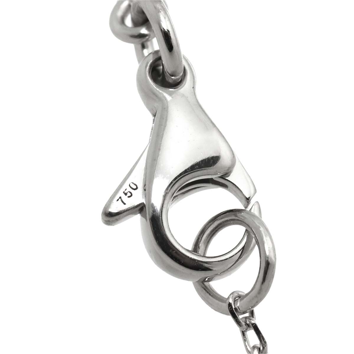 Comet Diamond Necklace MM 18K White Gold 750