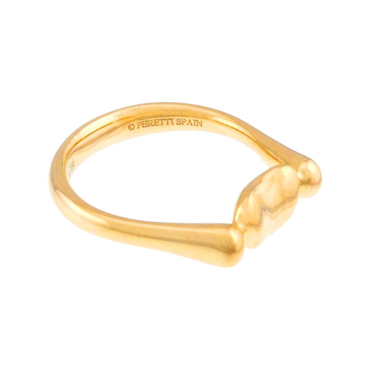 Bean Ring 18K Yellow Gold 750 Size6(US)