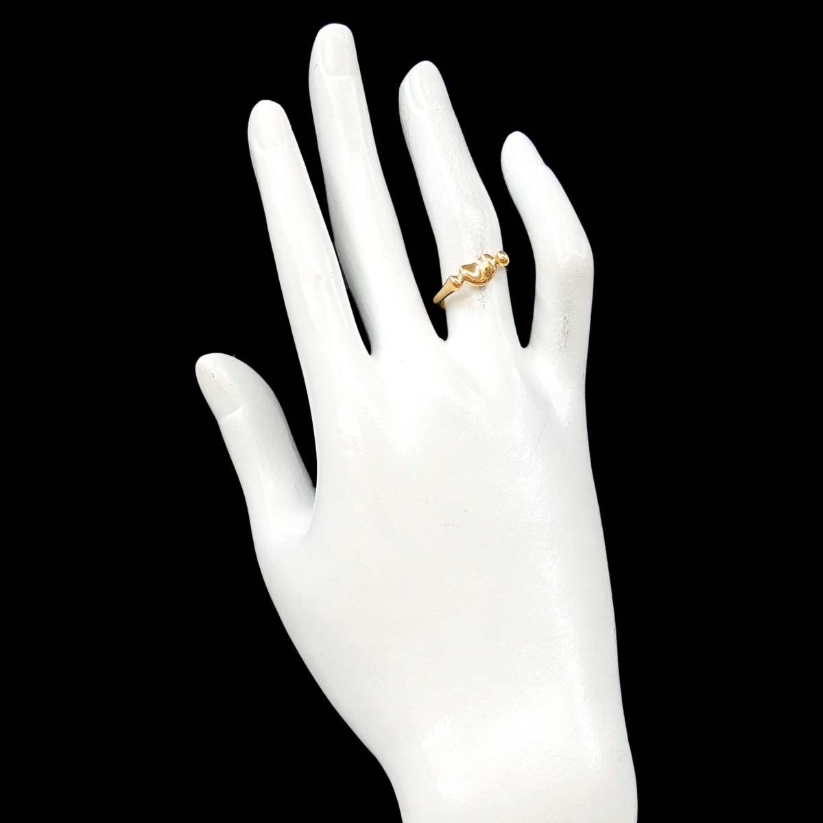 Bean Ring 18K Yellow Gold 750 Size6(US)