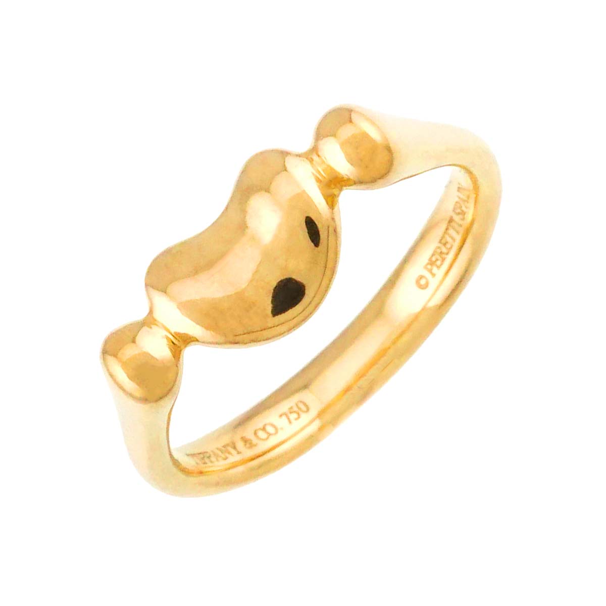 Bean Ring 18K Yellow Gold 750 Size6(US)