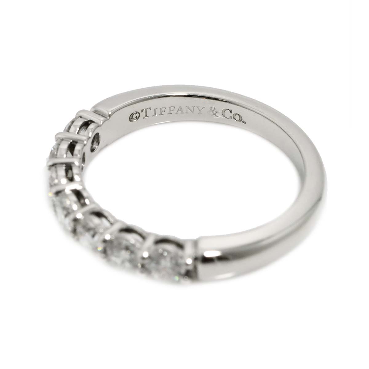 Forever Half Diamond Ring Platinum size4.5(US)