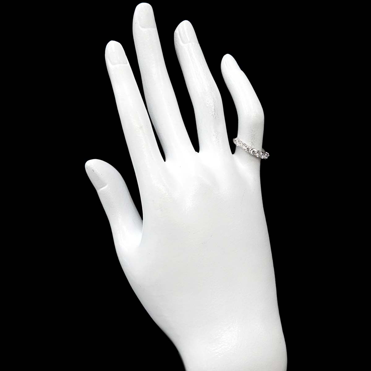 Forever Half Diamond Ring Platinum size4.5(US)