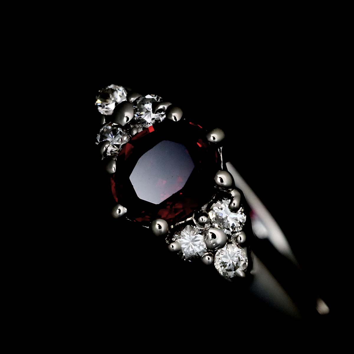 Ruby 0.47ct Diamond 0.07ct Ring Pt Platinum 5.25(US)