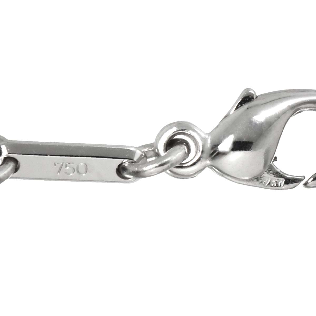 Happy Diamond Heart LOVE Diamond Necklace 18K WG 750