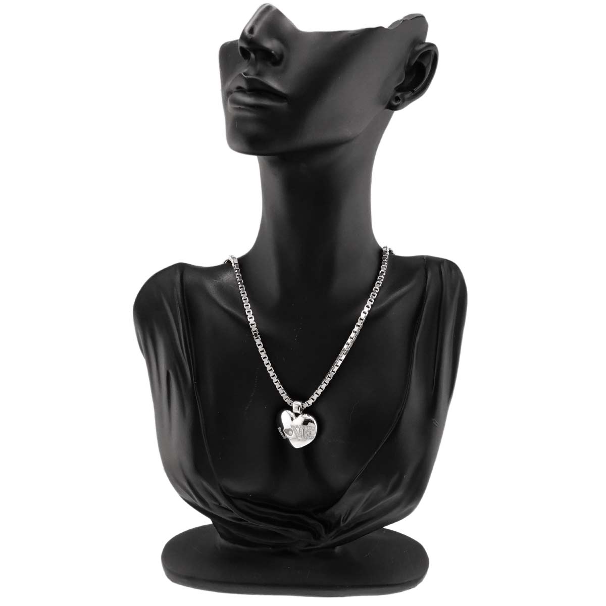 Happy Diamond Heart LOVE Diamond Necklace 18K WG 750