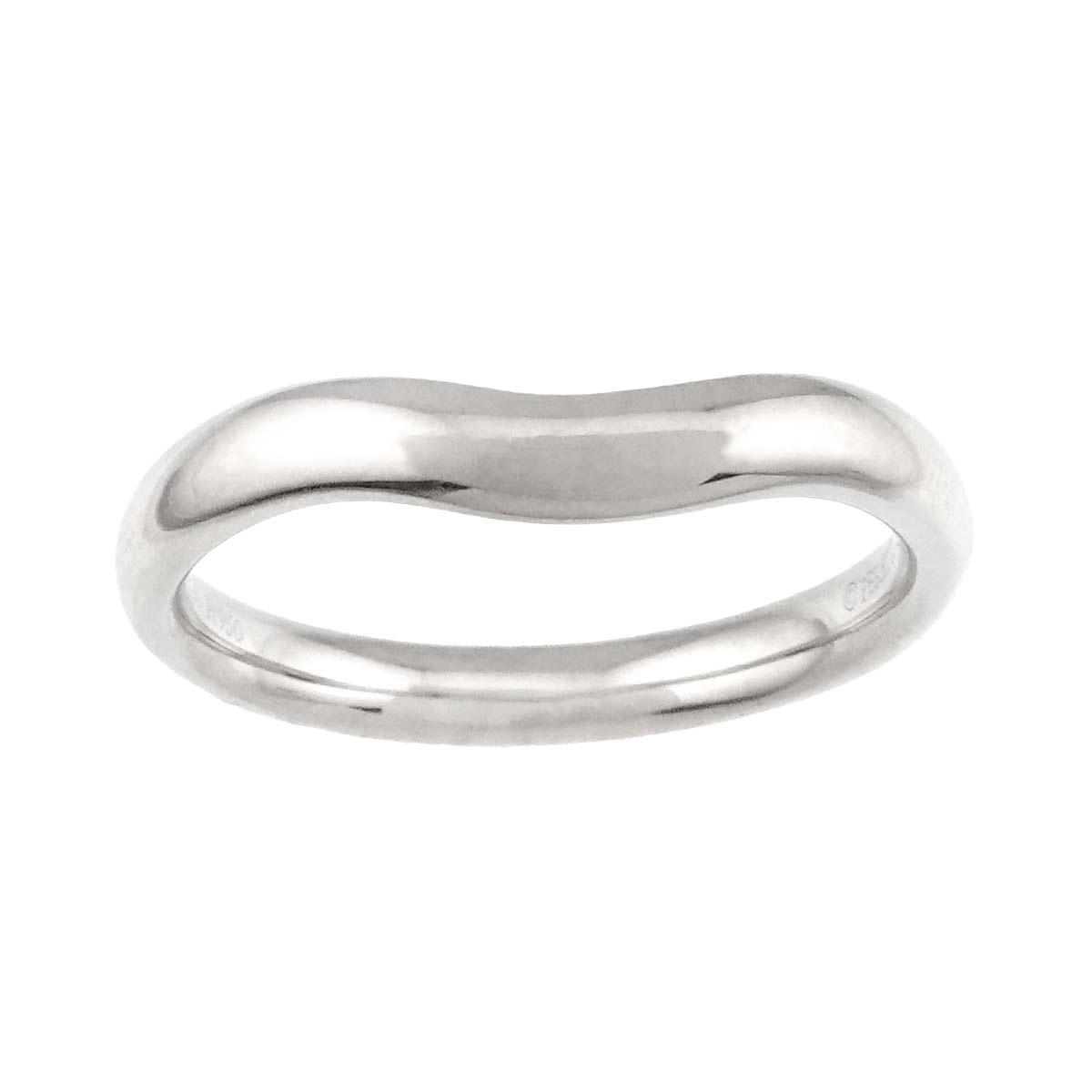 Wide Curved Band Ring Pt Platinum size7.25(US)