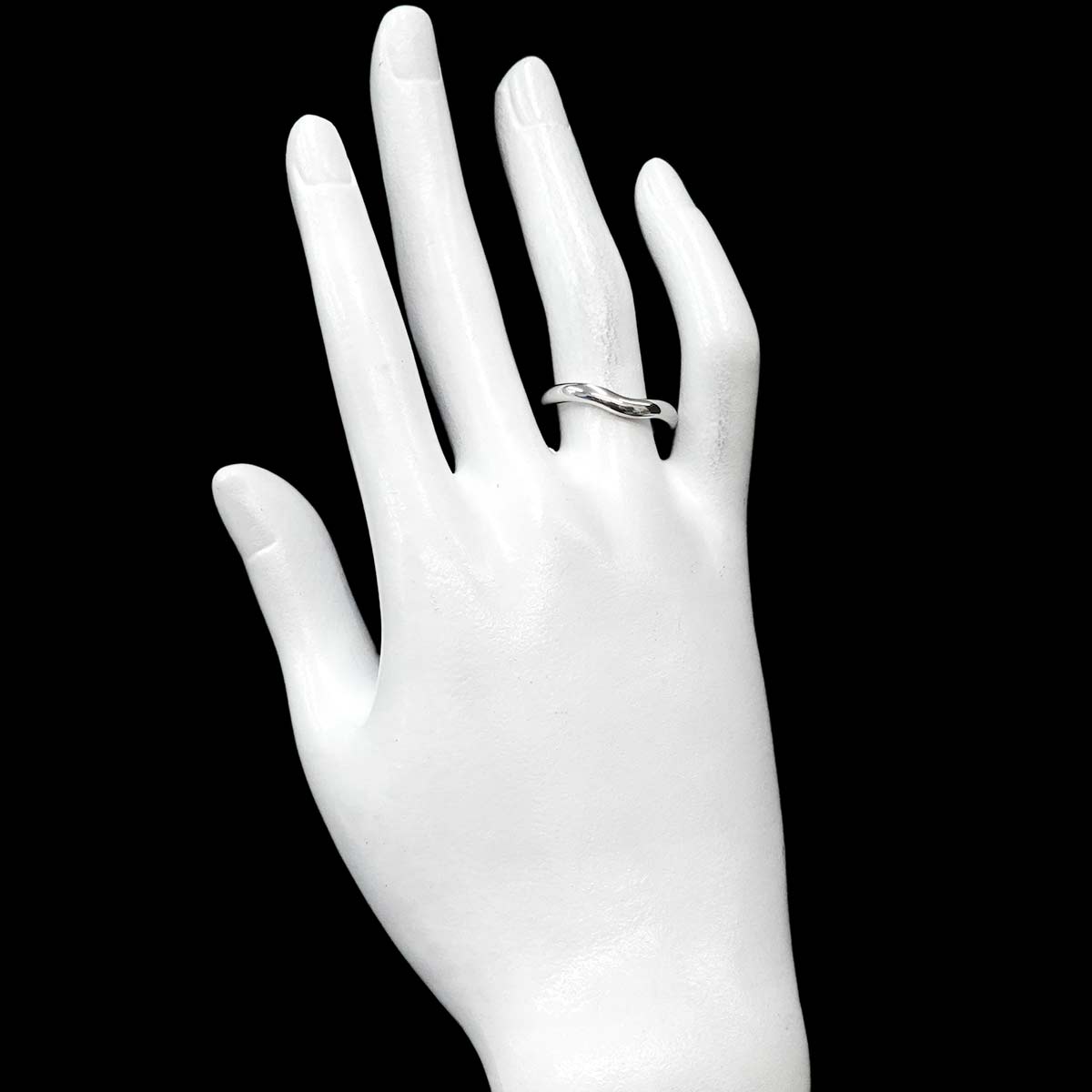 Wide Curved Band Ring Pt Platinum size7.25(US)