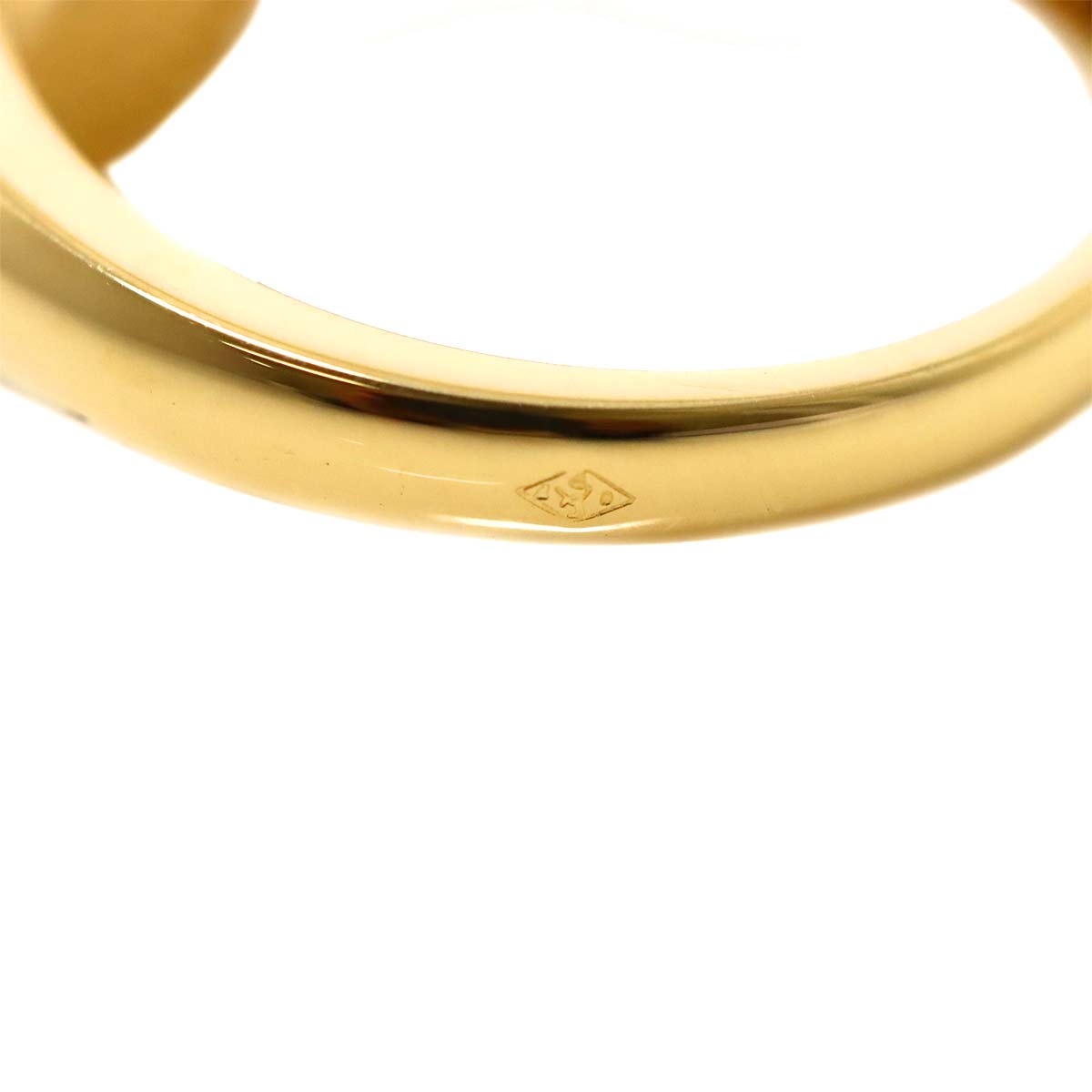 Vintage Alhambra MOP Diamond Ring 18K YG size48 4.5 US