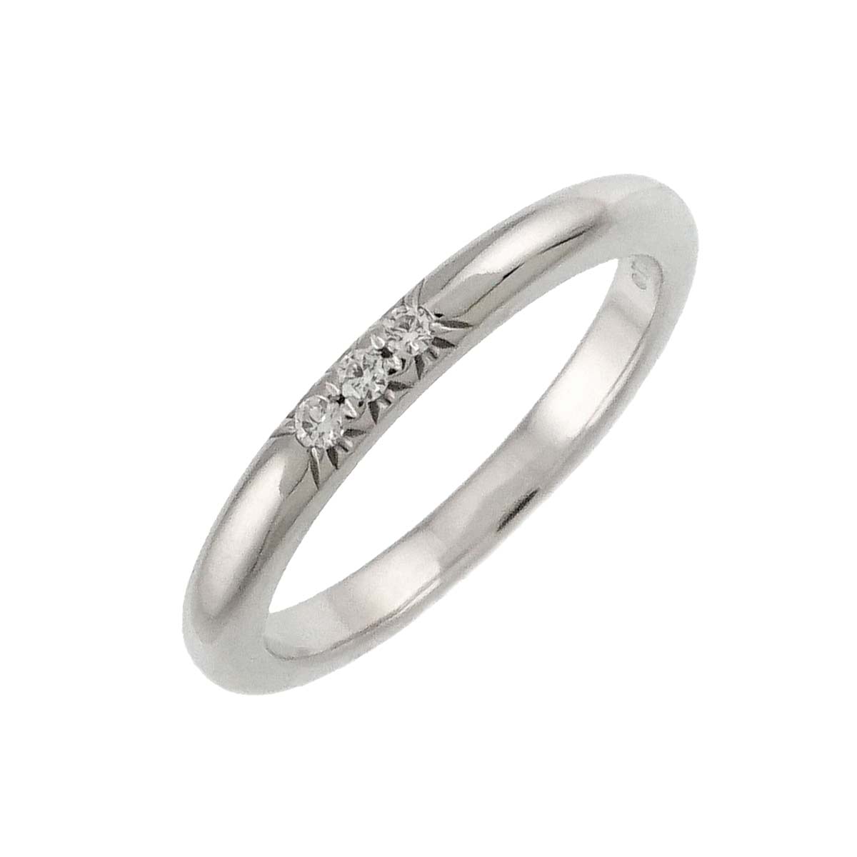 Forever Band Diamond Ring Platinum size3.25(US)