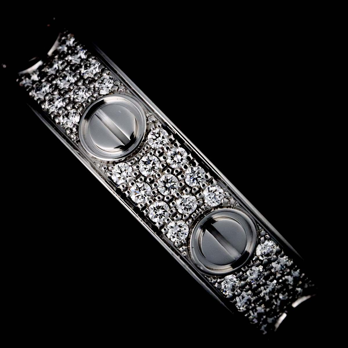 Mini Love Ring Full Pave Diamond 18K WG 750 size46 3.75(US)