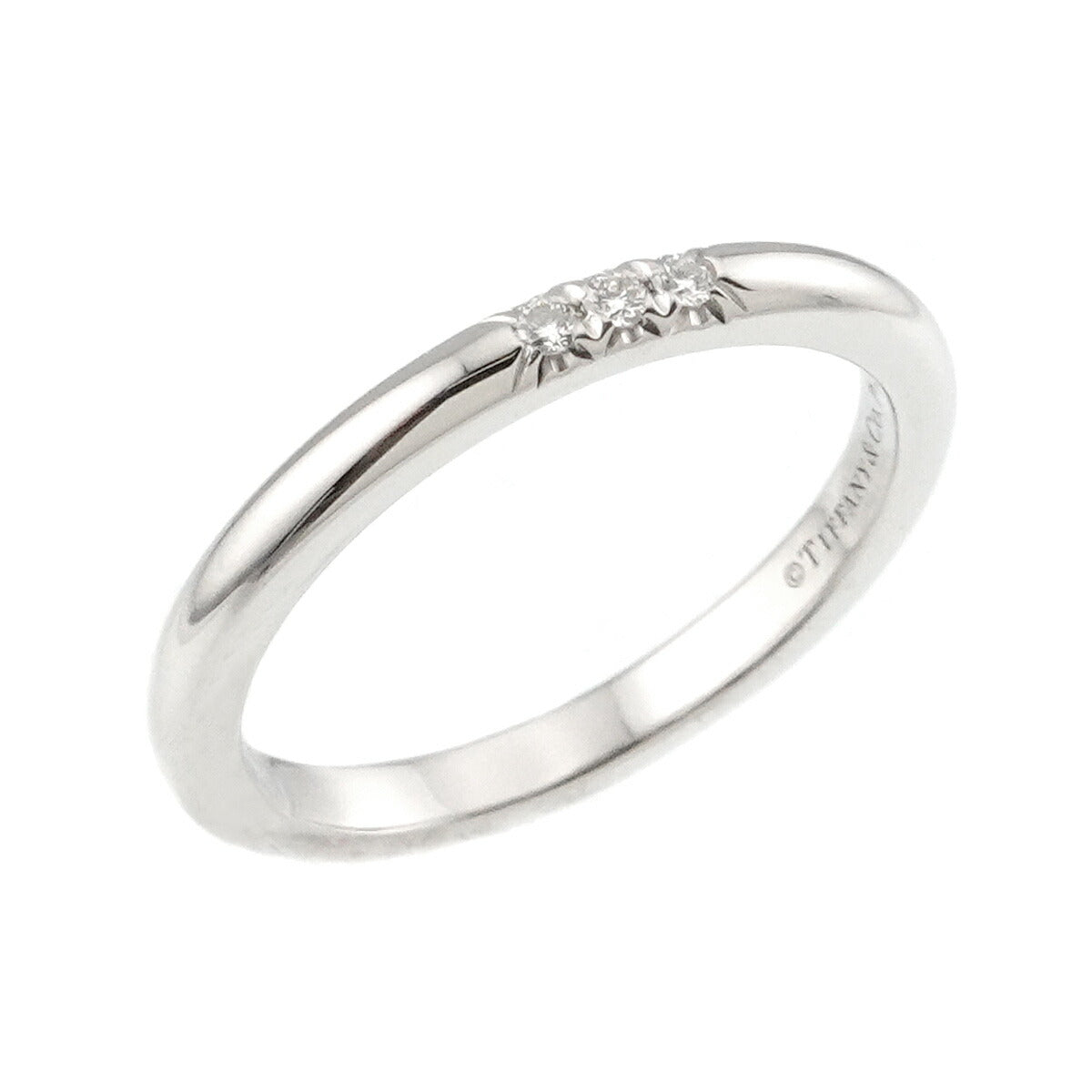 Forever Band Diamond Ring Platinum size4.5(US)