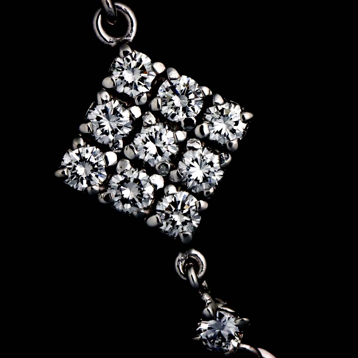 Black Pearl 9.6mm Diamond 0.25ct Necklace 14K WG 585