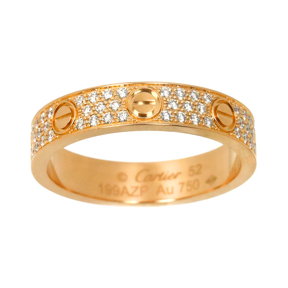Love Ring SM Full Pave Diamond 18K PG 750 size52 6(US)